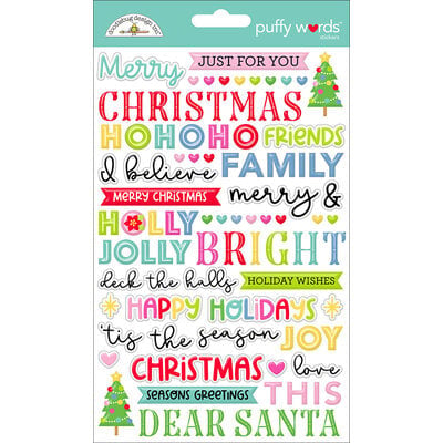Pre-Order NEW Doodlebug Oh What Fun Puffy Word Stickers