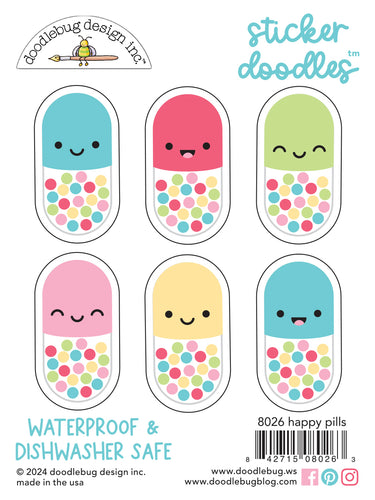Pre-Order NEW Doodlebug Happy Healing Happy Pills Sticker Doodles