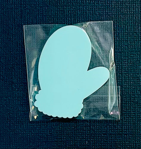 Small Acrylic Mitten 1.5” Light Mint