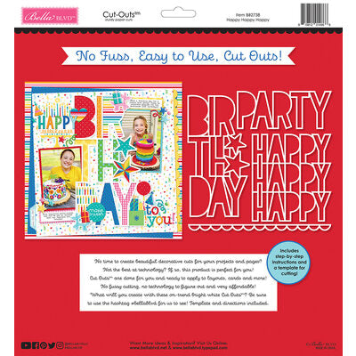 Bella Blvd Birthday Bash Cut-Outs Happy Happy