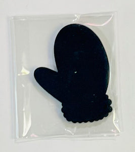 Small Acrylic Mitten 1.5” Black