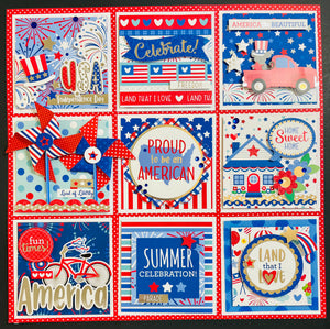 12x12 Patriotic Sampler