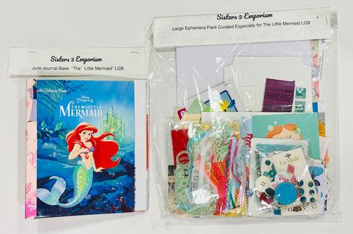 Junk Journal Base Book & Coordinating Ephemera Pack The Little Mermaid LGB