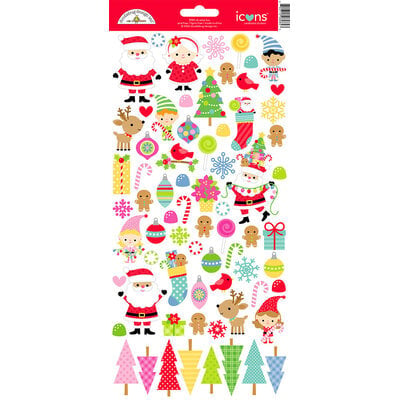 Pre-Order NEW Doodlebug Oh What Fun Icon Stickers
