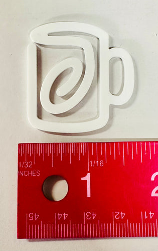 Acrylic Clip Coffee Mug White