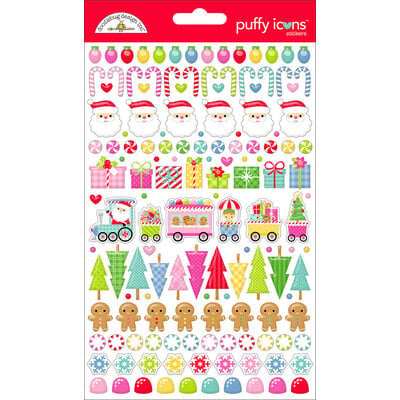 Pre-Order NEW Doodlebug Oh What Fun Puffy Icon Stickers