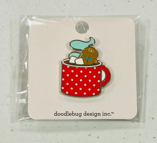 Doodlebug Gingerbread Kisses Exclusive 3CC Red Mug Pin