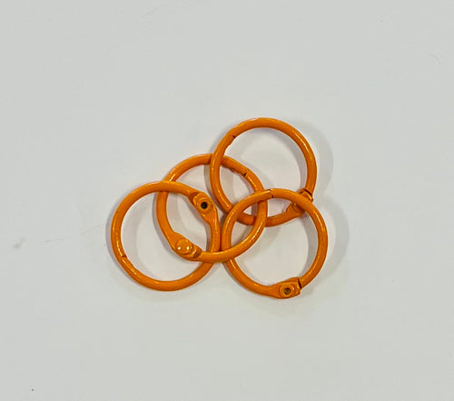 Metal Rings 1”- 4 Pack Orange