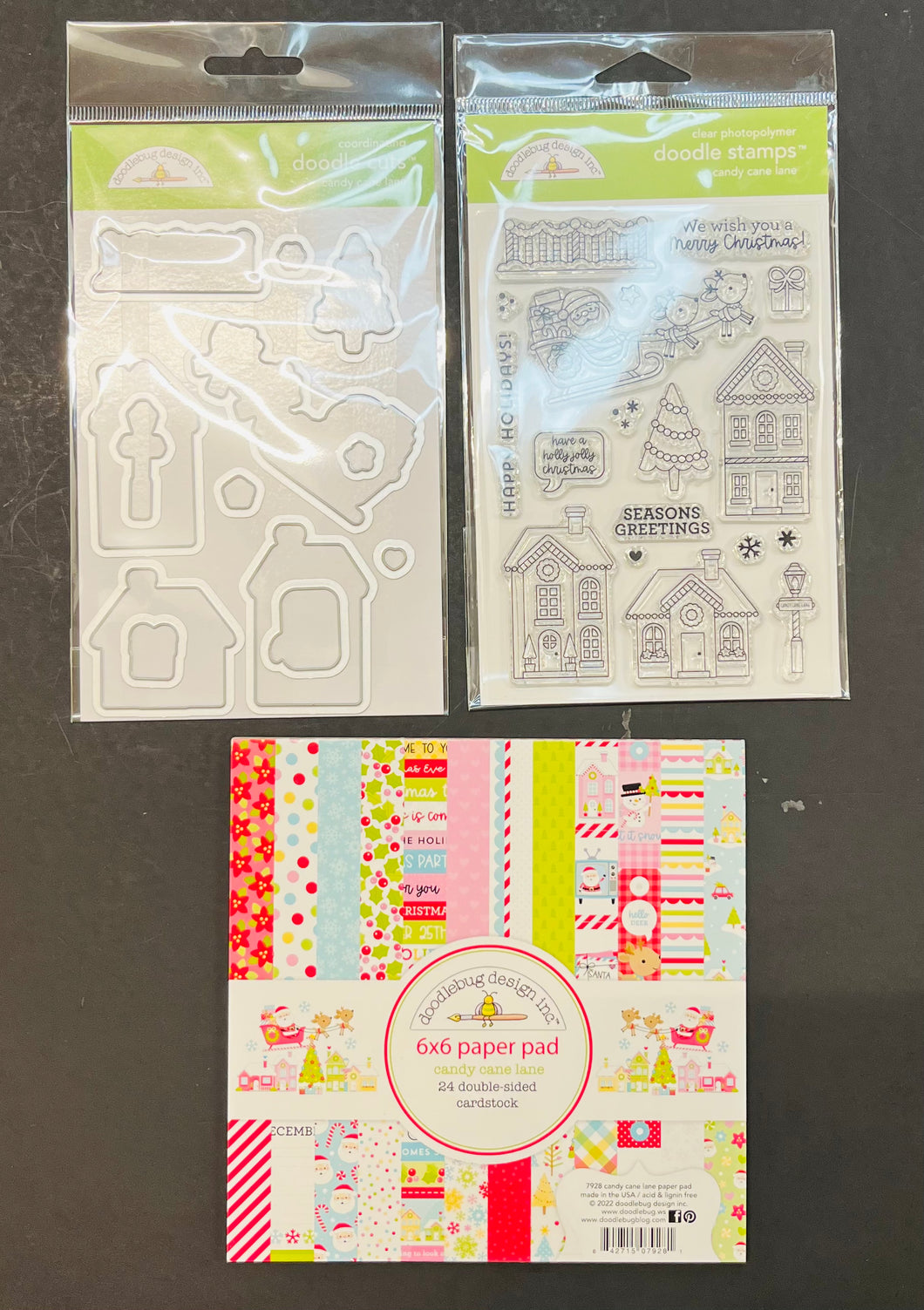 Doodlebug Candy Cane Lane Stamp & Die Bundle