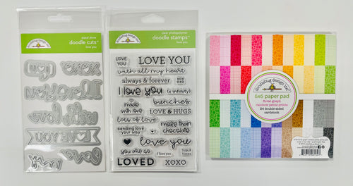 Doodlebug Love You Stamp & Die Bundle
