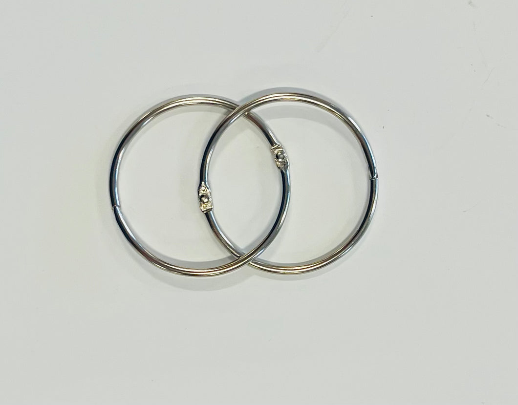 Metal Rings 2”- 2 Pack Silver