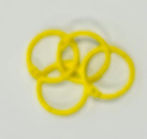 Metal Rings 1”- 4 Pack YELLOW