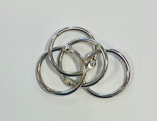 Metal Rings 1”- 4 Pack SILVER