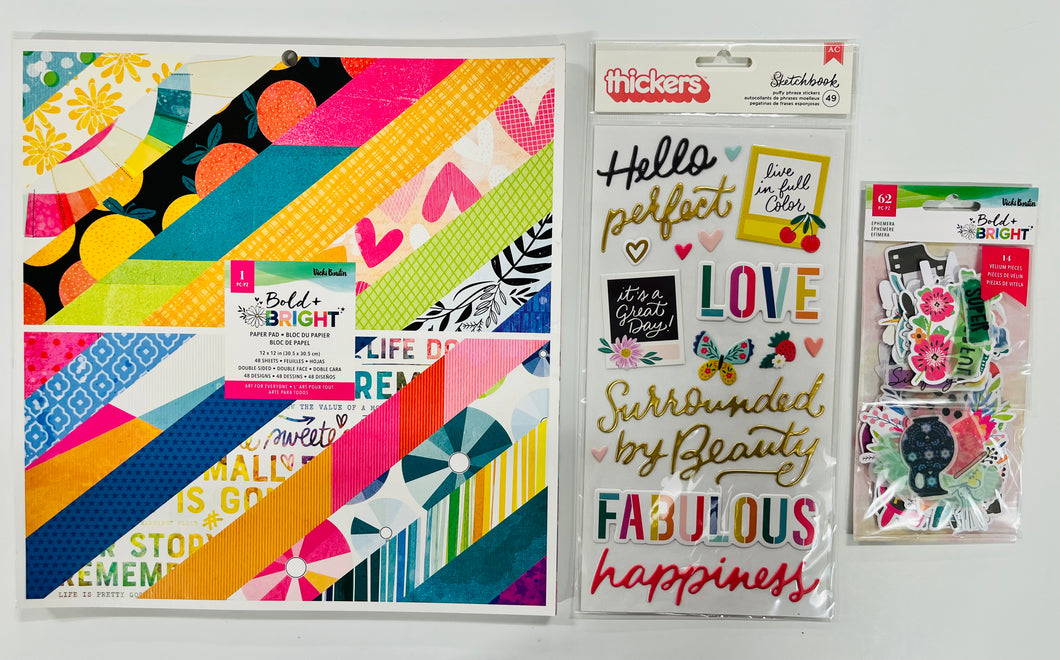 Vicki Boutin Bold & Bright 12x12 Paper Pad Bundle