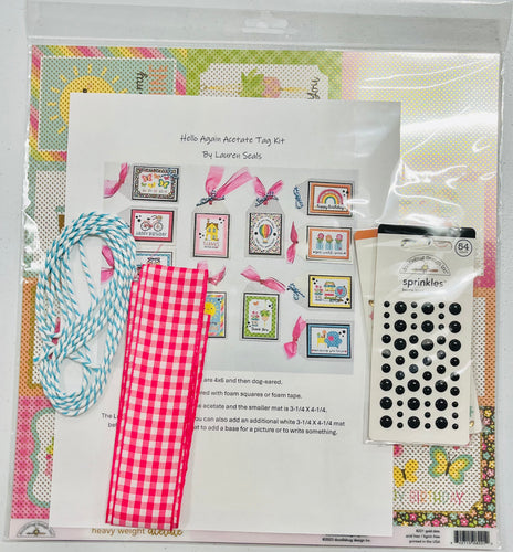 Acetate Tag Card Kit Hello Again