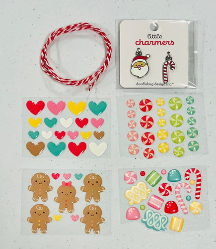 Doodlebug Gingerbread Charmer Add-On Pack Santa & Candy Cane