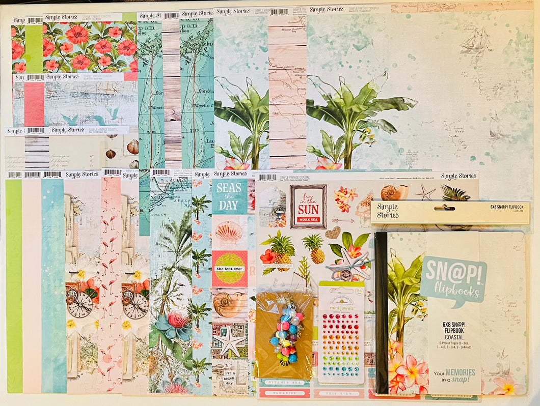 Simple Stories Vintage Coastal Mini Bundle with Flipbook