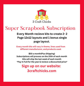 Super Scrapbook Monthly Subscription WITHOUT Shipping