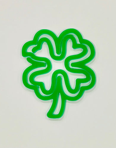 Green Shamrock Acrylic Clip