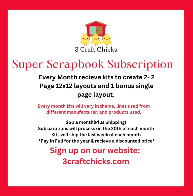 Super Scrapbook Monthly Subscription WITH Shipping