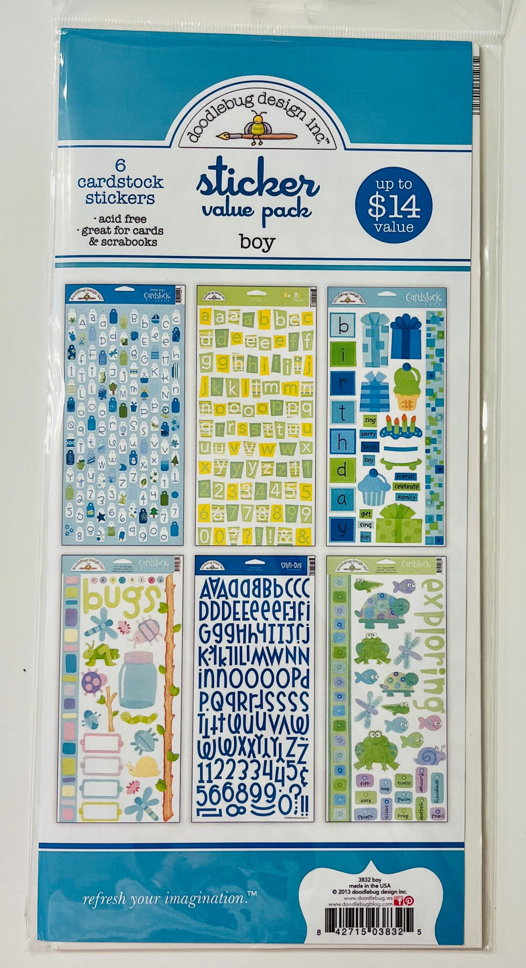 Doodlebug Sticker Value Pack Boy