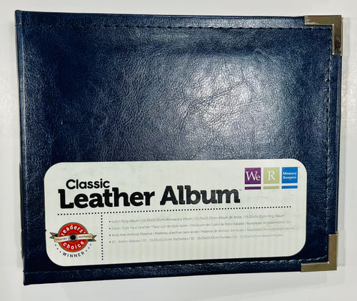 Navy Leather 4x6 Album