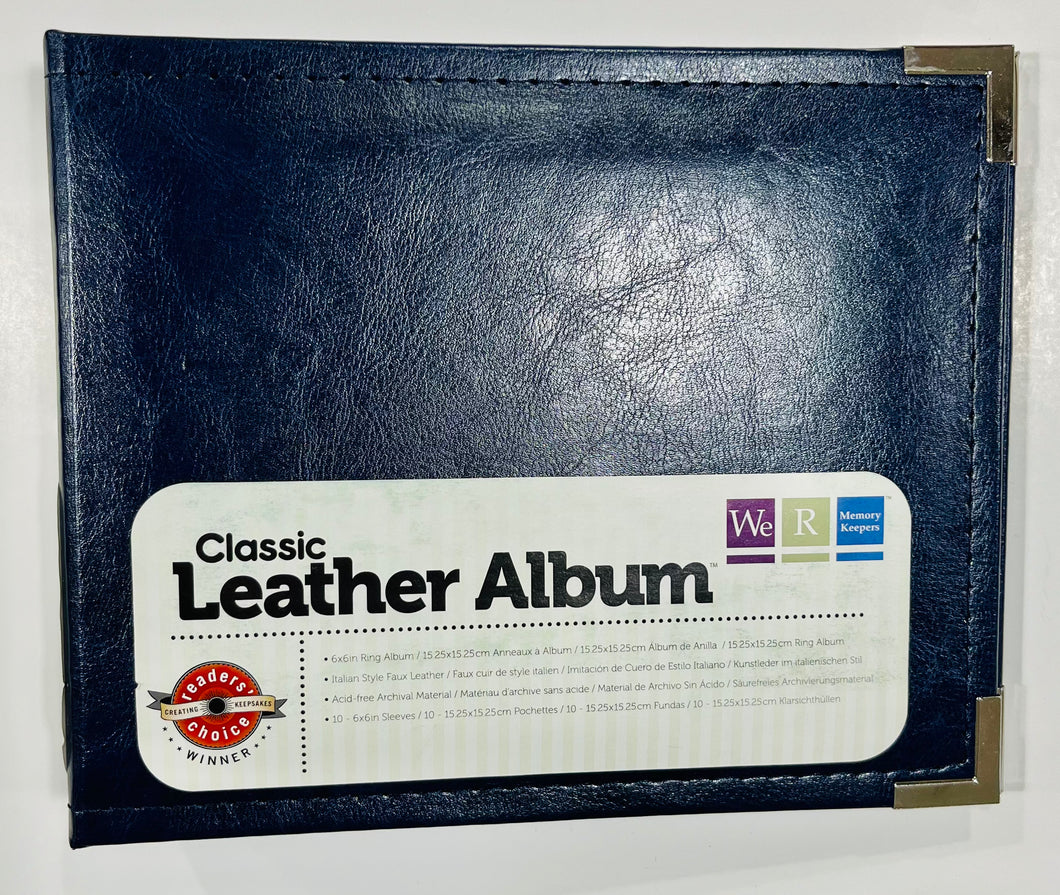 Navy Leather 4x6 Album