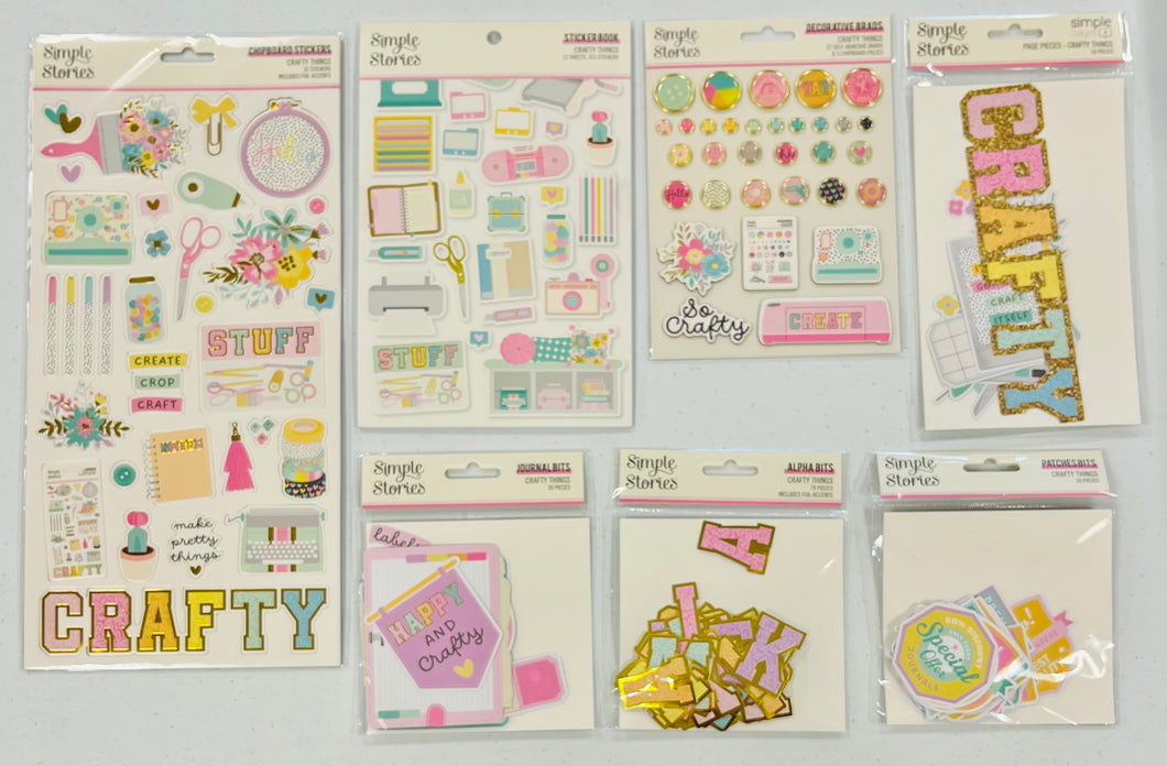Simple Stories Crafty Things Embellishment Bundle