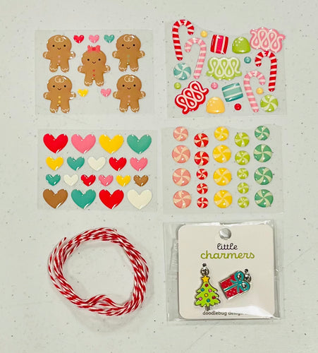 Doodlebug Gingerbread Charmer Add-On Pack Tree and Present