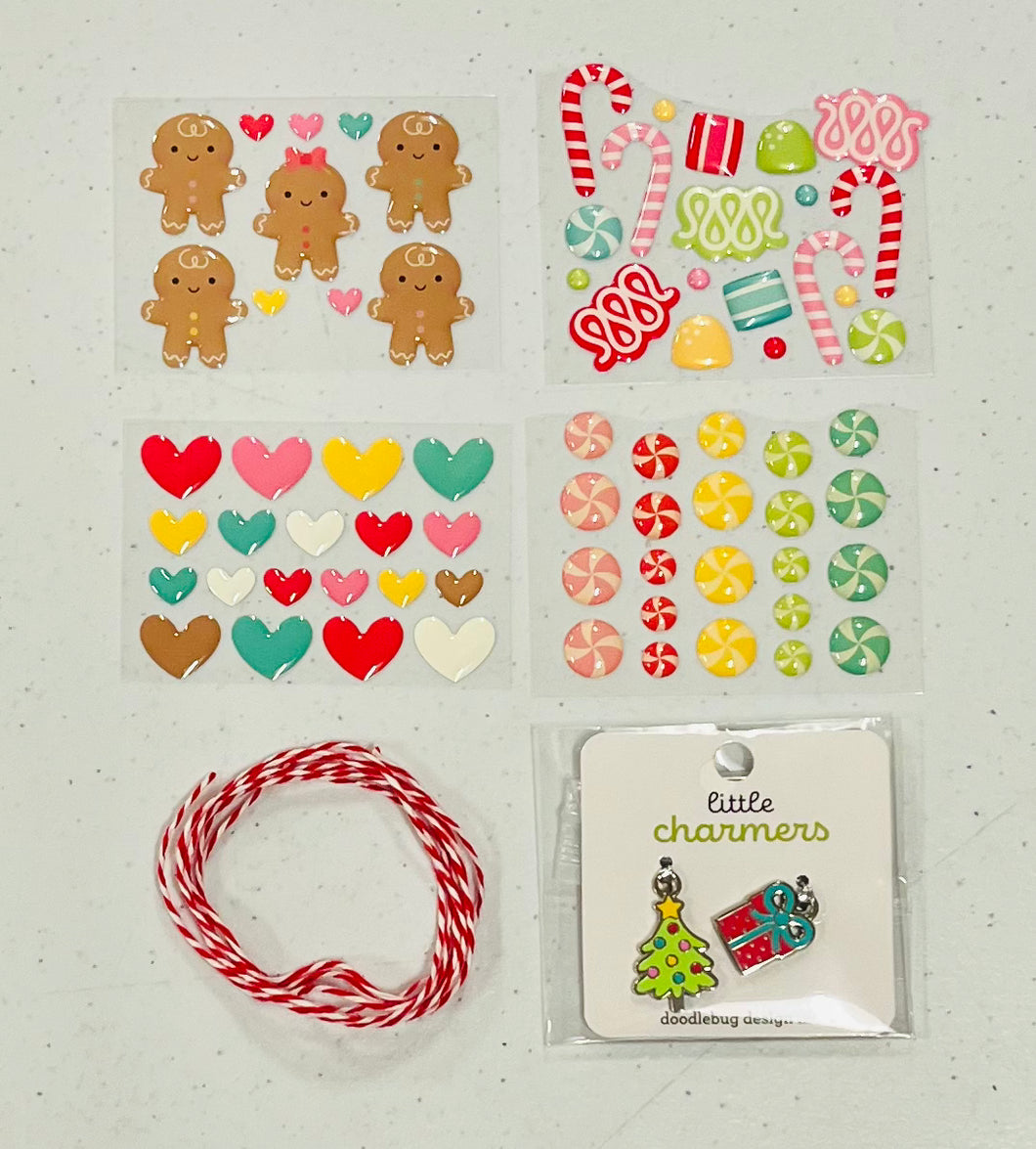 Doodlebug Gingerbread Charmer Add-On Pack Tree and Present