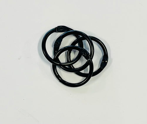 Metal Rings 1”- 4 Pack BLACK