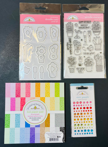 Doodlebug Stamp & Die Bundle Garden Girl