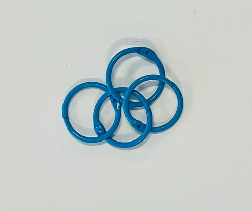 Metal Rings 1”- 4 Pack BLUE