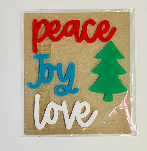 Peace Love Joy Acrylic Words