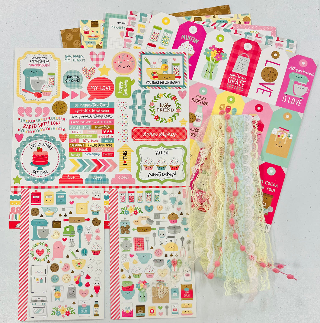 Doodlebug Made with Love Bundle #2 With Lace & Ribbon