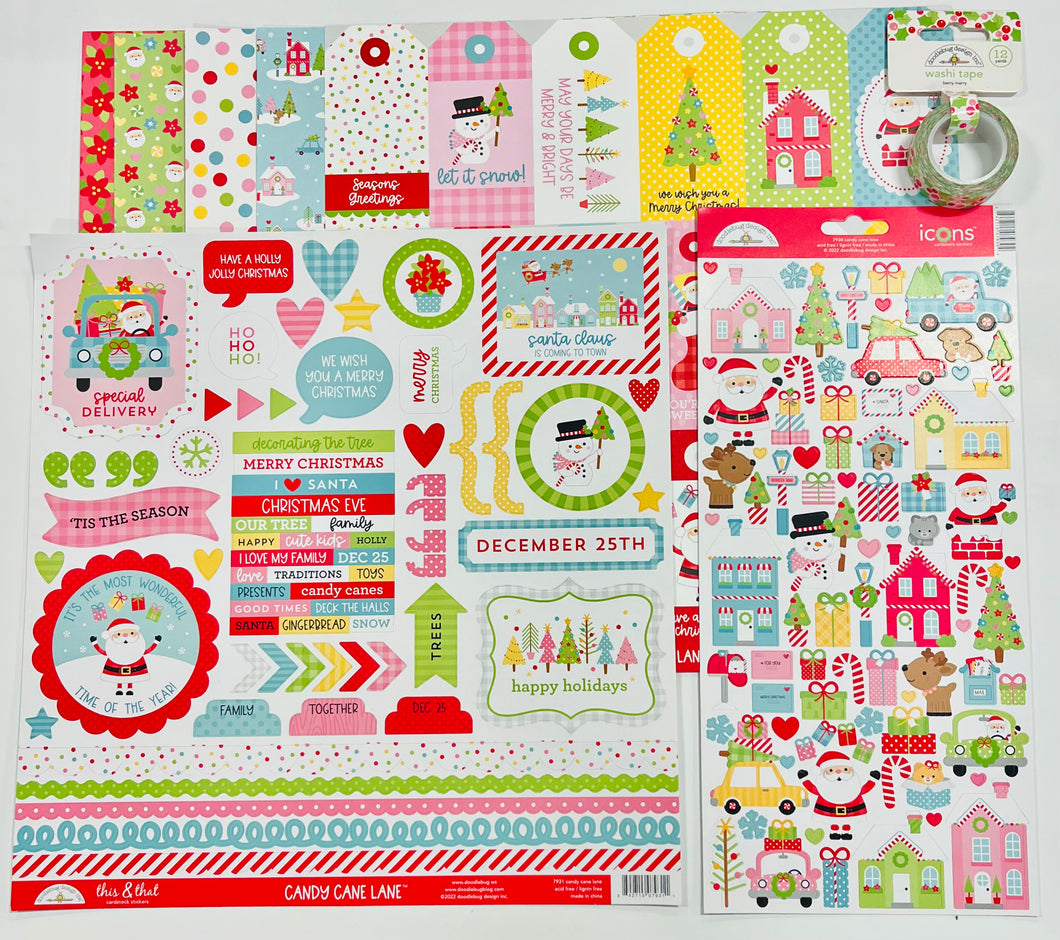 Doodlebug Candy Cane Lane Mini Bundle