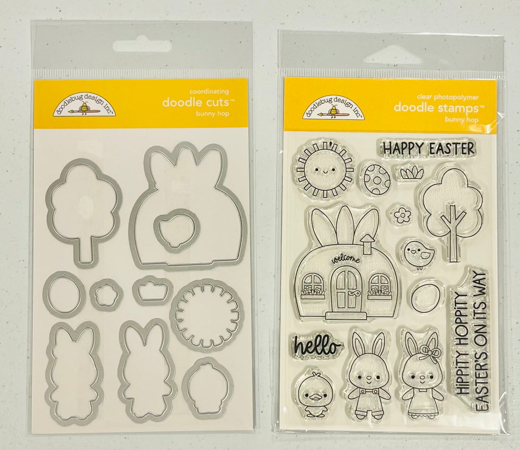 Doodlebug Bunny Hop Stamp & Die Bundle