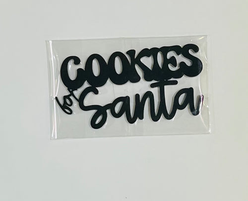 Acrylic Large Black Cookies For Santa