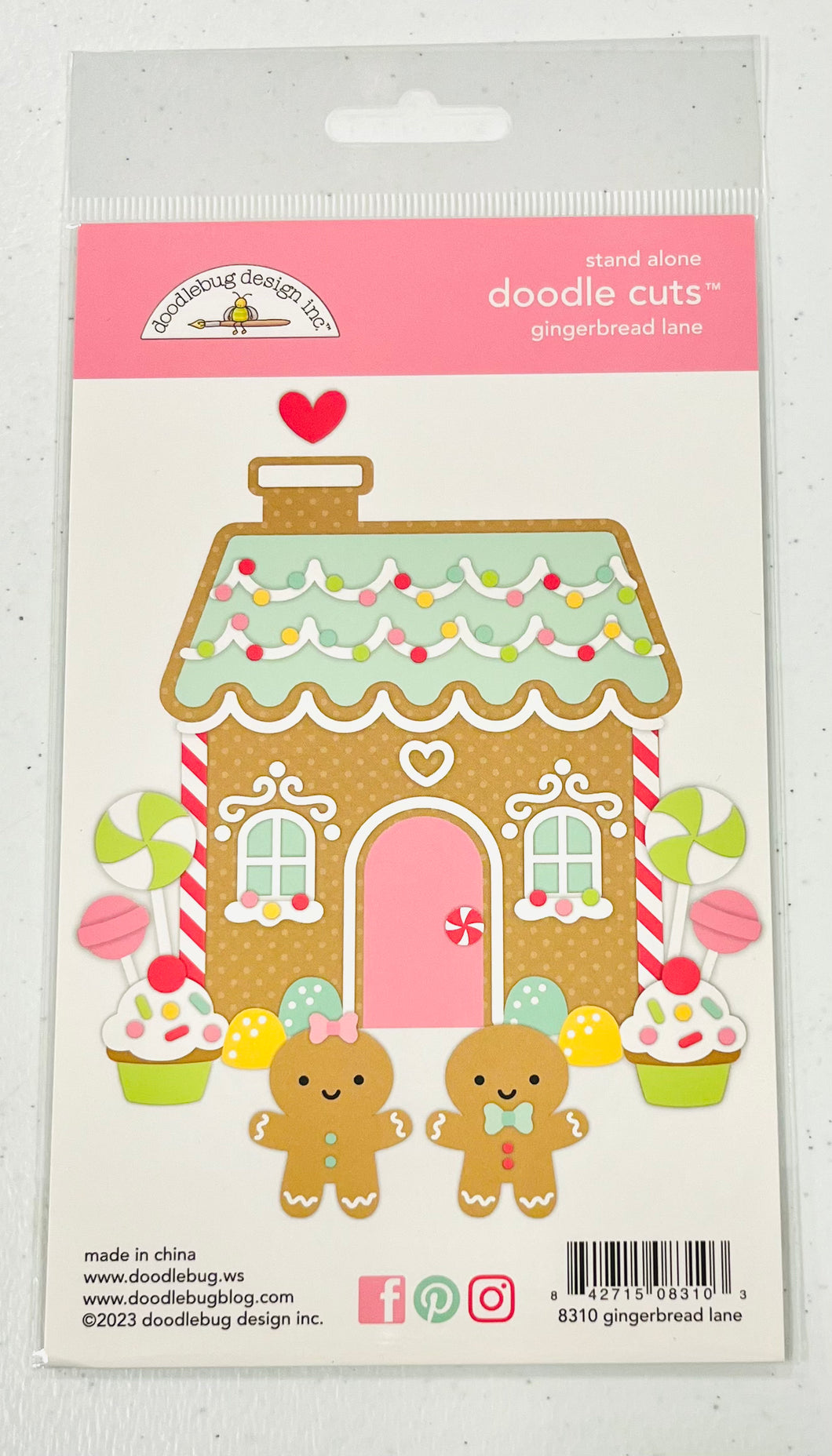 Doodlebug Gingerbread Kisses Gingerbread Lane Stand Alone Die