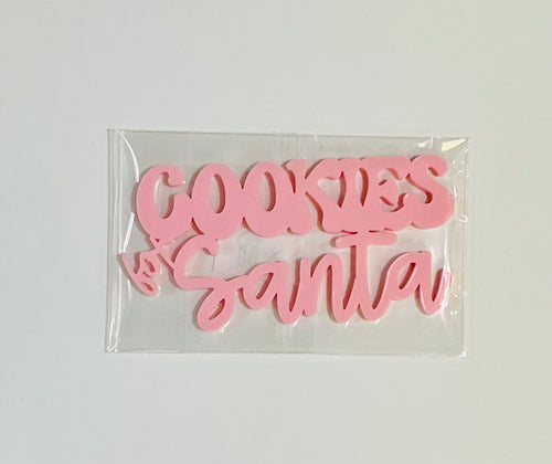 Acrylic Large Pink Cookies For Santa