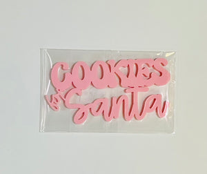 Acrylic Large Pink Cookies For Santa