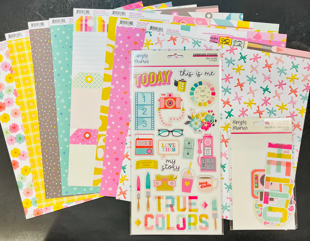 Simple Stories True Colors Mini Bundle with Paper