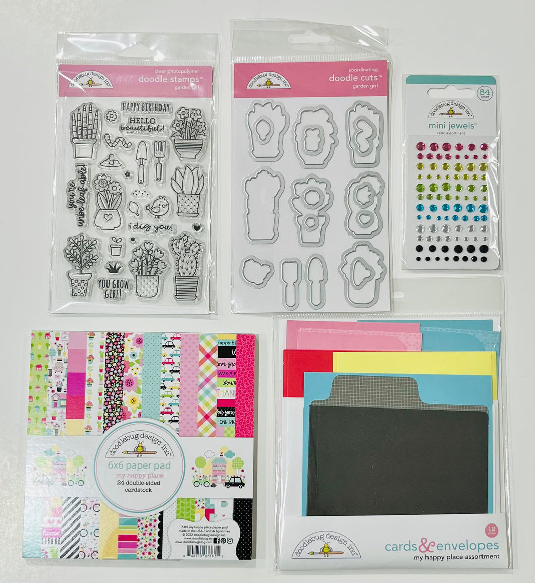 Doodlebug Garden Girl Stamp & Die Bundle