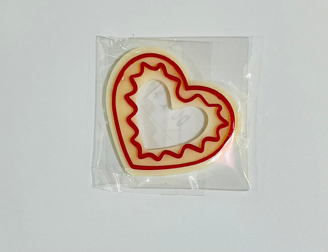Acrylic Heart (#2) Sugar Cookie