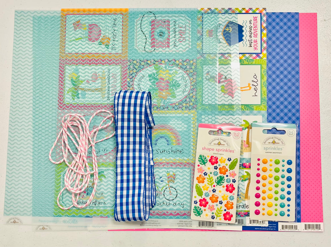 Acetate Tag Card Kit Summer Fun