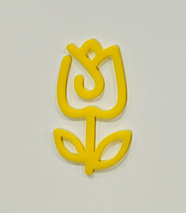 Yellow Tulip Acrylic Clip