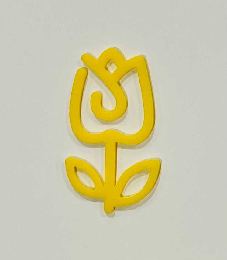 Yellow Tulip Acrylic Clip