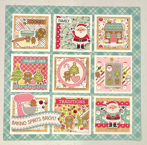 Gingerbread Kisses 8x8 Sampler
