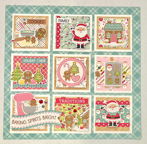 Gingerbread Kisses 8x8 Sampler