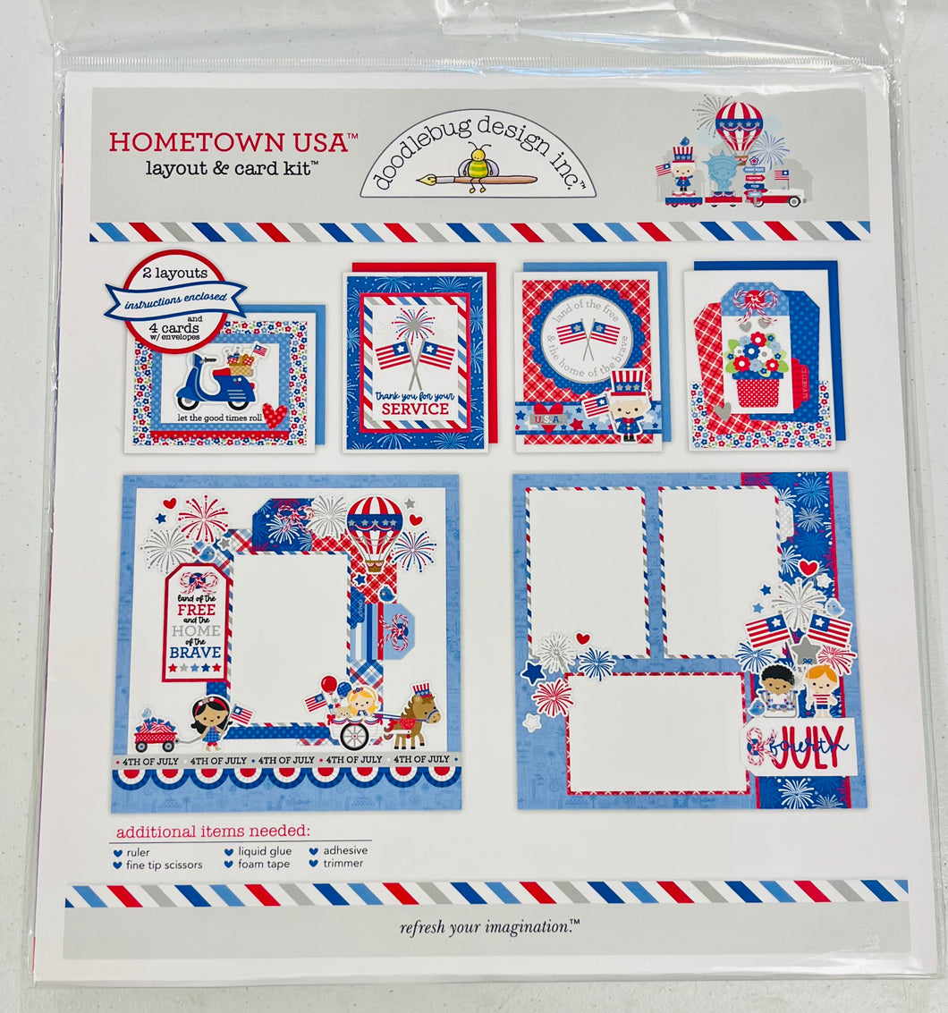 Doodlebug Hometown Layout and Card Kit